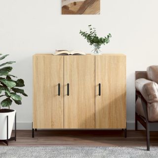 Буфет, дуб Сонома, 90 x 34 x 80 см, искусственное дерево