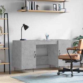 kirjutuslaud, betoonhall, 140 x 50 x 75 cm, tehispuit