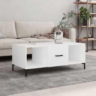 kohvilaud, valge, 102 x 50 x 40 cm, tehispuit