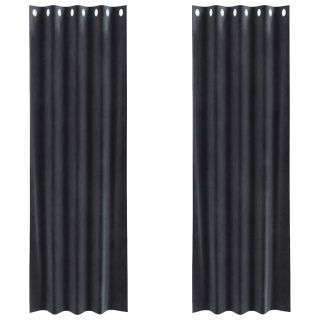 Mustad Lustikangast Kardinad Silmadega 2 tk Tume Hall