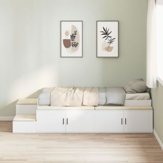 Ladustamisvoodi Raam Valge 100x200 cm