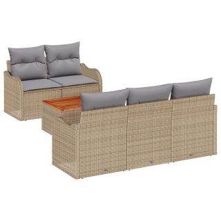 6-osaline aadiivanikomplekt padjadega Beež Polü Rattan Akaatsia,2-kohaline aadiivan hoiuruumi ja padjadega Beež Polü Rattan