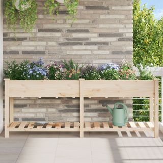 Aedade istutuskarp restidega 203x53x76 cm Kindel puit Kuusk