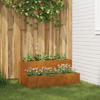 aiakauss 2-kihiline 100x60x45 cm Ilmastikukindel teras