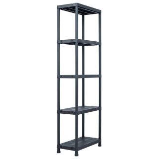 hoiuriiul, must, 125 kg, 60 x 30 x 180 cm, plast