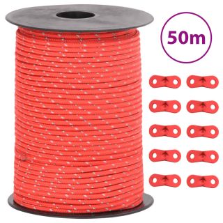 telgi nöör helkuri ja kinnitusaasadega, 50 m 3 mm