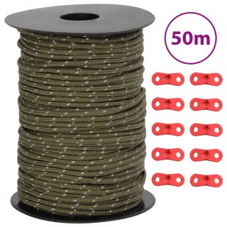 telgi nöör helkuri ja kinnitusaasadega, 50 m 3 mm