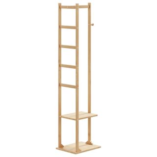 Вешалка с крючками и полками 38,5x30x156 см из бамбука