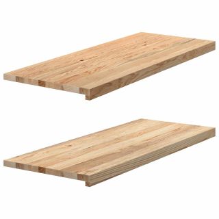 aknalauad 2 tk, 100 x 40 x 2 cm, töötlemata tammepuit