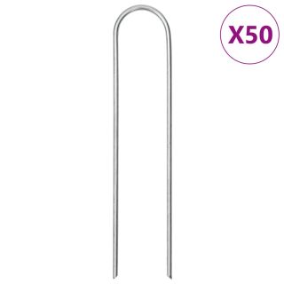 U-kujulised maavaiad 50 tk, 15 x 3,5 cm, tsingitud teras