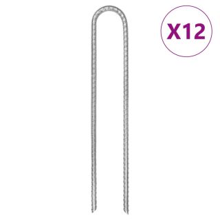U-kujulised telgivaiad 12 tk, 30 cm Ø7 mm, tsingitud teras