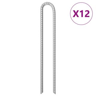 U-kujulised telgivaiad 12 tk, 41,5 cm Ø12 mm, tsingitud teras