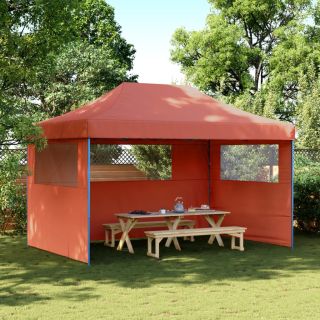 kokkupandav pop-up peotelk 3 külgseinaga, terrakota