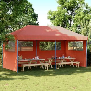 kokkupandav pop-up peotelk 3 külgseinaga, terrakota