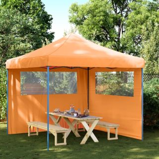 kokkupandav pop-up peotelk 2 külgseinaga, oranž
