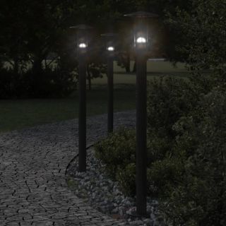 õue lambipost, must, 100 cm, roostevaba teras