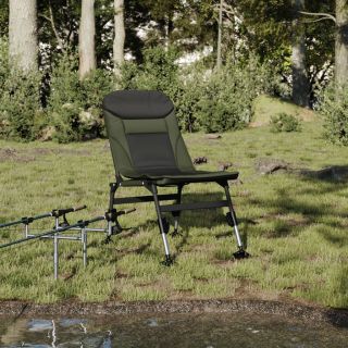 kokkupandav kalastustool, reguleeritavad jalad, roheline