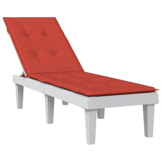 Подушка для сиденья шезлонга, красная, (75+105) x 50 x 3 см, ткань