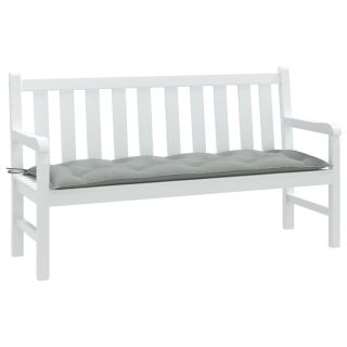 подушка для сиденья садовой скамейки, светло-серая, 150 x 50 x 7 см, ткань