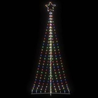 LED jõulupuu 447 LED värviline 249 cm