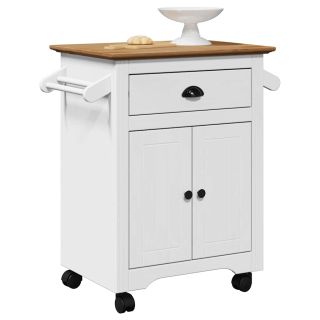 Тележка кухонная BODO белая и коричневая 72x45x80 см