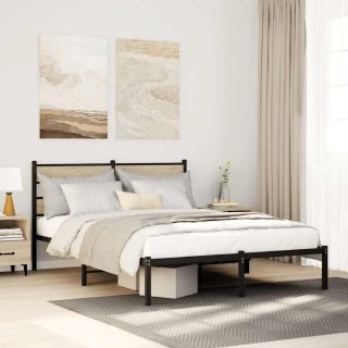 metallist voodiraam ilma madratsita Sonoma tamm 140x190 cm