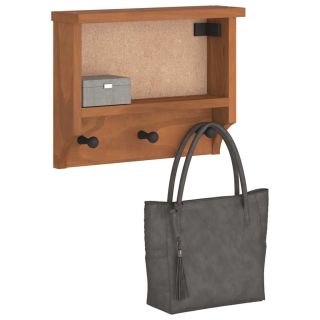 Seinale paigaldatav nagi SANDNES 45x12x35 cm täispuidust mänd