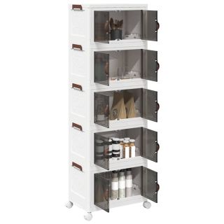 Ящик для хранения штабелируемый на колесах 5-ти ярусный 28л 48.5x29.5x139см