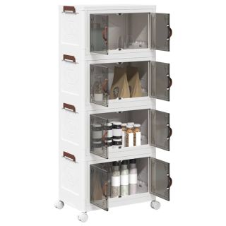 Ящик для хранения штабелируемый на колесах 4 яруса 28 л 48x29,5x112,5 см