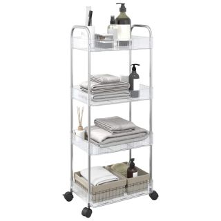 Тележка для хранения 4-х ярусная прозрачная 37x28x95 см акрил