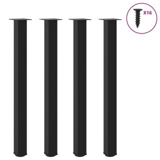 baarilaua jalad 4 tk mustad 110–112 cm terasest
