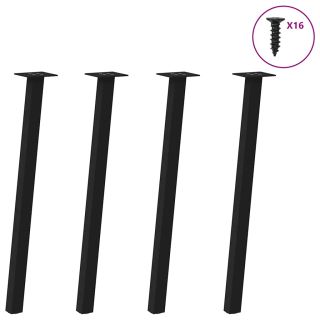 kohvilaua jalad, 4 tk, must, 72 cm teras