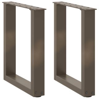 kohvilaua jalad U-kujulised 2 tk, naturaalne teras, 38 x (42–43) cm, teras