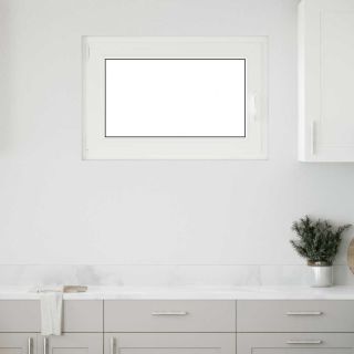 keldriaken RISOR 90 x 50 cm, kallutatav ja pöördavatav, DIN, vasakpoolne, valge