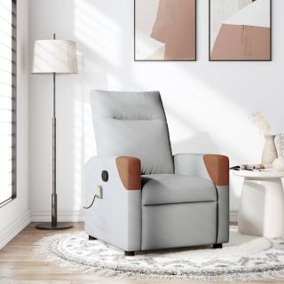 Massage Recliner Tool Cloud Grey Fabric