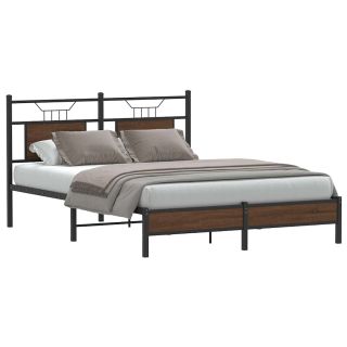 voodiraam ilma madratsita pruun tamm 150x200 cm tehispuit