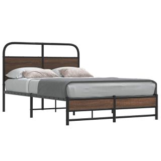 voodiraam ilma madratsita, pruun tamm, 135x190 cm