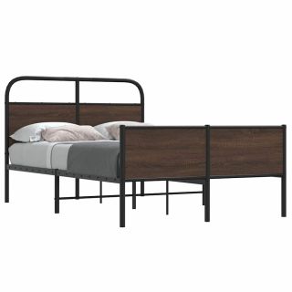 voodiraam ilma madratsita, pruun tamm, 120x190 cm