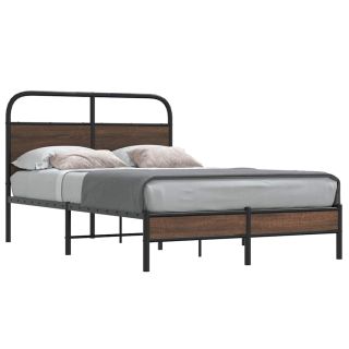 voodiraam ilma madratsita, pruun tamm, 140x190 cm
