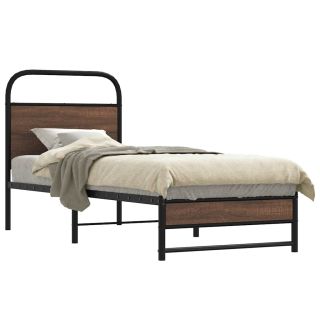 voodiraam ilma madratsita, pruun tamm, 75x190 cm