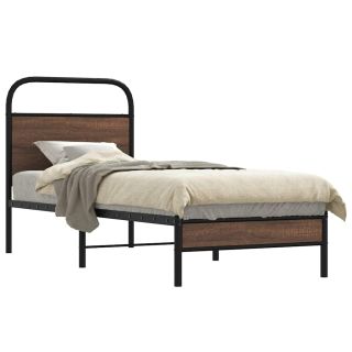 voodiraam ilma madratsita, pruun tamm, 80x200 cm