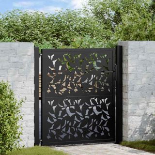 Aiavärav Must 105x106 cm Teraslehe disain