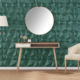 стеновые панели 12 шт., зеленые, 50 x 50 см, XPS 3 м², ромб