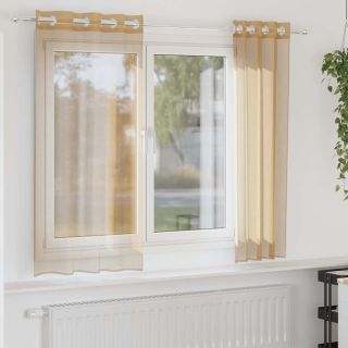 Voile-kardinad rõngastihendiga 2 tk Liiv