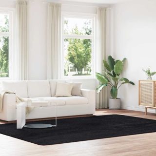 kõrge narmaga Shaggy vaip, NAVARRA, must, 240x340 cm, polüester
