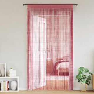 Шторы-нити 2 шт., розовые, 140х250 см