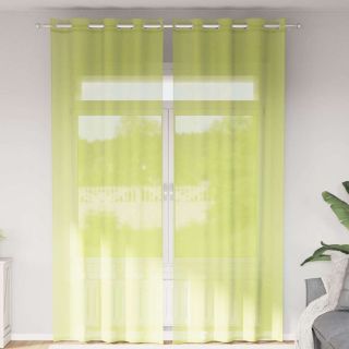 Шторы вуаль с кольцами 2 шт. Apple Green 140x260 см