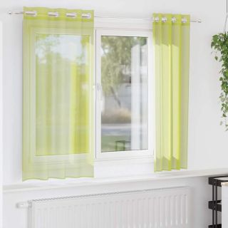 Шторы вуаль с кольцами 2 шт. Apple Green 140x175 см