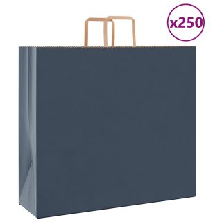 paberkotid, 250 tk, käepidemetega, sinine, 54x15x49 cm
