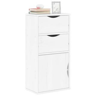 sahtlitega külgkapp ODDA Valge 40x24x79 cm täispuidust mänd